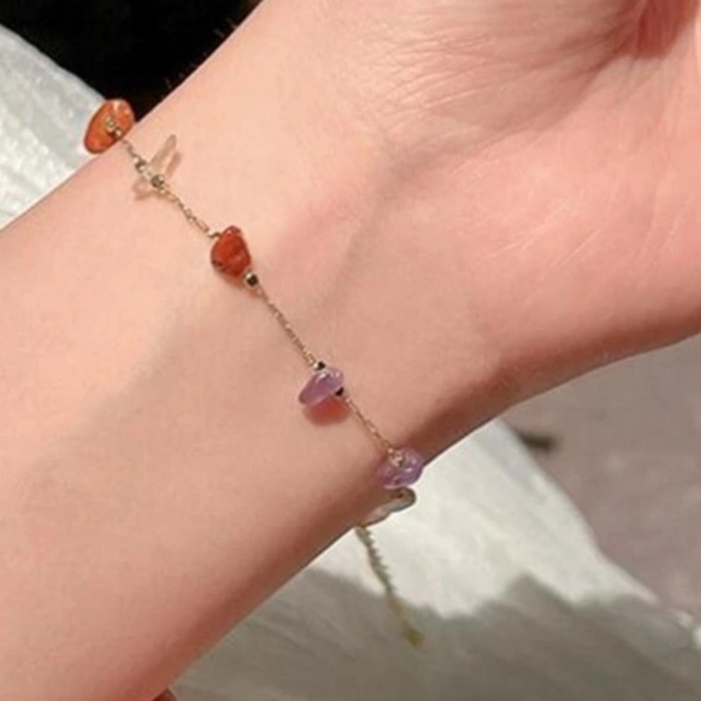 Crushed stone bracelet- Mothers Day Gift